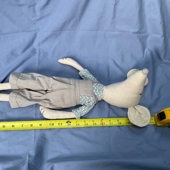 Lot of three cotton and linen stuffies loveys nursery decor - Picture 2 of 15